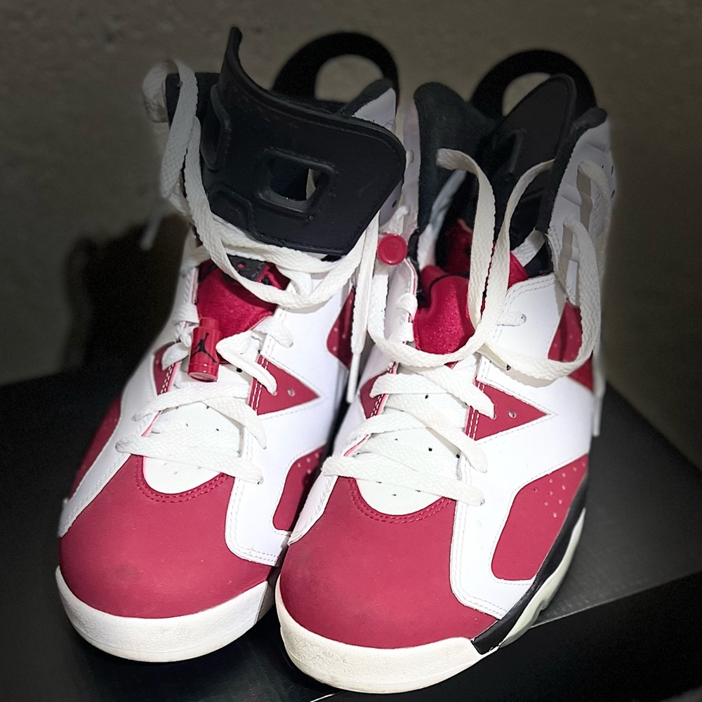 Pre owned 2014 Jordan retro 6 “Carmines” Size 10 - Picture 3 of 7